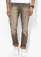 Newport Brown Slim Fit Jeans