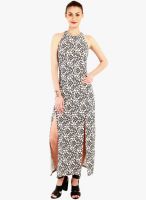 Nun White Colored Printed Maxi Dress