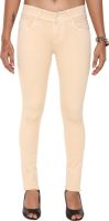 Zedon Slim Fit Women's Beige Jeans