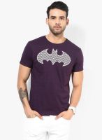 Batman Blue Printed Round Neck T-Shirt