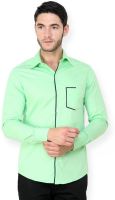 Blackbuk India Men's Solid Casual Light Green Shirt