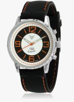Figo GL-007OR Black/Orange Analog Watch