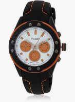 Fluid Fl-103-Wh-Or Black/White Analog Watch