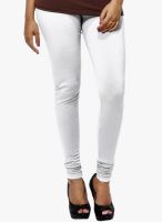 Go Colors White Solid Churidar