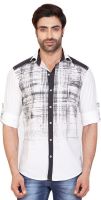 GoPlay Men's Printed Casual Beige Shirt