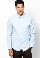 Jack & Jones Men's Solid Casual Light Blue Shirt