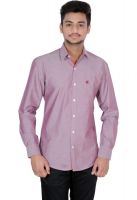 Jevis Men's Solid Casual Pink Shirt