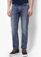 Lawman Pg3 Blue Solid Slim Fit Jeans