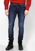 Mufti Washed Blue Skinny Fit Jeans