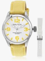 Nautica White & Yellow Analog Watch