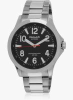 Omax Ss-424 Silver/Black Analog Watch
