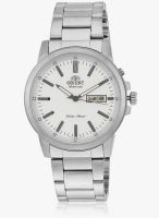 Orient Sem7j005w8 Silver/White Analog Watch