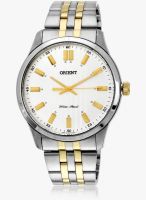 Orient Sqc0u002w0 Silver/White Analog Watch