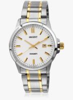Orient Sune5001w0 Silver/White Analog Watch