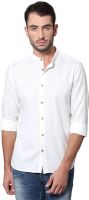 Peter England Men's Solid Casual White Shirt