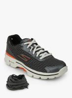 Skechers Go Walk 3-Fitknit GREY RUNNING SHOES