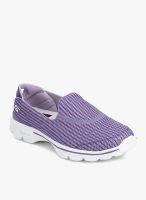 Skechers Go Walk 3 Purple Sporty Sneakers