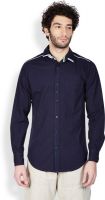 Skie Studio Men's Printed Casual Blue Shirt