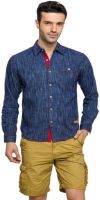 Status Quo Men's Solid Casual Blue Shirt