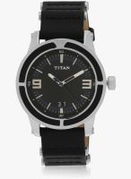 Titan Purple NB9413SH01 Black/Black Analog Watch