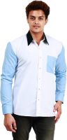 Trendster Men's Solid Casual Blue Shirt