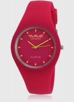 Wave London Wl-Cur-Pky Pink/Pink Analog Watch