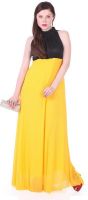 1 For Me Women's Gathered Yellow Dress