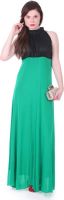 1 For Me Women's Gathered Green Dress