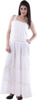 Aarr Women's A-line White Dress