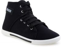 Comfort Boxer Black Sneakers(Black, White)