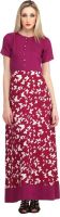 Cottinfab Women's Maxi Pink, White Dress