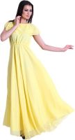 D&S Women's A-line Yellow Dress