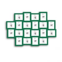 Elegant Arts And Frames 20 In 1 Green Collage Photo Frame