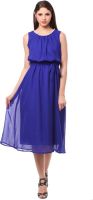 Eyelet Women's Maxi Blue Dress