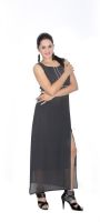 Fabrizia Women's Maxi Black, White Dress