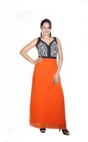 Fabrizia Women's Maxi Orange Dress