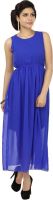 G & M Collections Women's Maxi Blue Dress