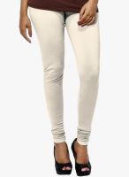 Go Colors Cream Solid Churidar