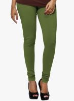 Go Colors Olive Solid Churidar
