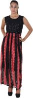 London Off Women's Maxi Pink, Black Dress