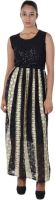 London Off Women's Maxi Black, Yellow Dress