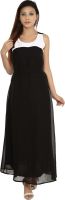 Maggie Women's A-line Black, White Dress