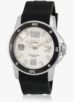 Omax Ss-448 Black/White Analog Watch