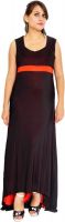 Parv Collections Women's Maxi Black Dress