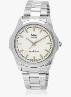 Q&Q Vr42j002y-Sor Silver/White Analog Watch