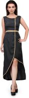 Raas Prt Women's High Low Black, Gold Dress