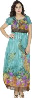 Rashi Creation Women's Maxi Green Dress