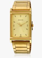 Sonata 77032Ym01 Golden/Golden Analog Watch