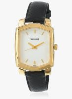 Sonata Nd7094Yl01 Black/White Analog Watch