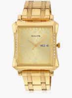 Sonata Sitara 7106Ym02 Golden Analog Watch